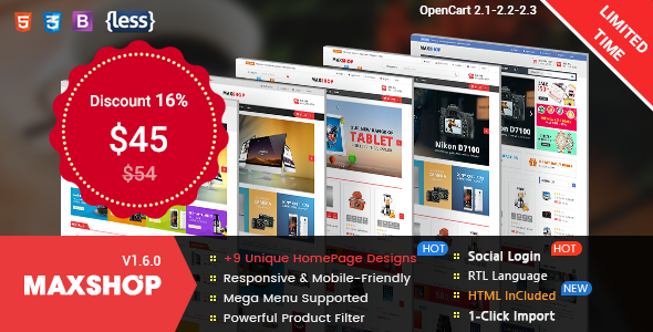 ShoppyStore – Responsive Multipurpose OpenCart 2.3 and 2.2 Theme