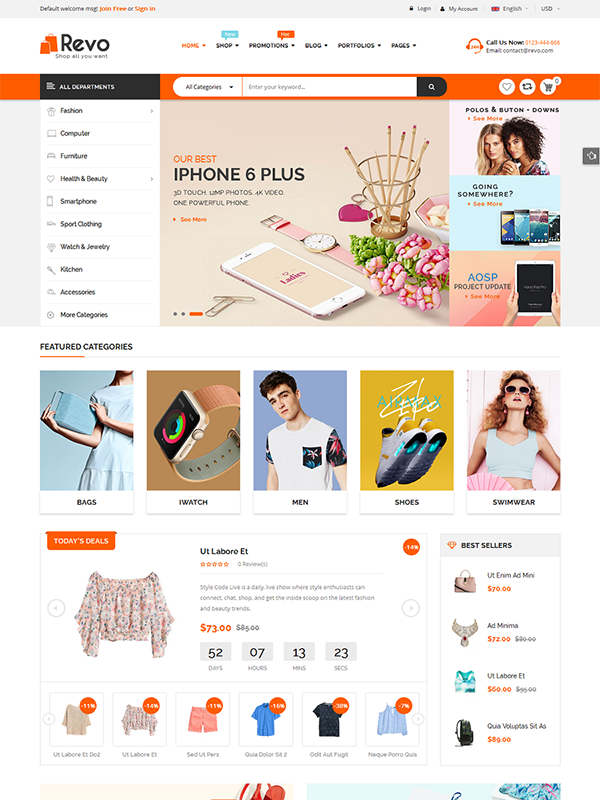 Destino - Multipurpose eCommerce OpenCart 2.3 Theme With Mobile-Specific Layouts