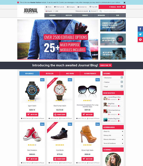 Journal - Advanced Opencart Theme